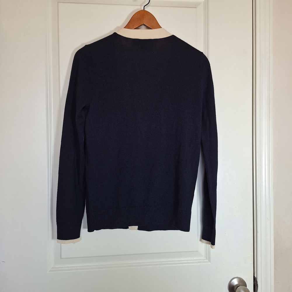 Tory Burch Simone Cardigan Navy SOLD - Picture 4 of 8